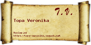 Topa Veronika névjegykártya